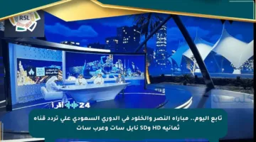 تابع اليوم.. مباراة النصر والخلود في الدوري السعودي على تردد قناة ثمانية HD وSD نايل سات وعرب سات